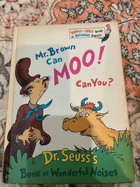 Dr. Seuss Colorful Cream, Green, Blue & Pink Cover - Mr. Brown Can Moo!